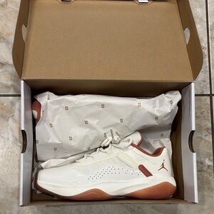 Air Jordan White and Brown Sneakers